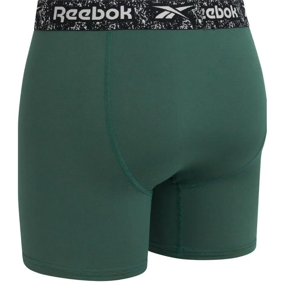 Reebok Tech Series Performance Boxer Briefs Long Leg 3 Pack Men's‎ Size Med New